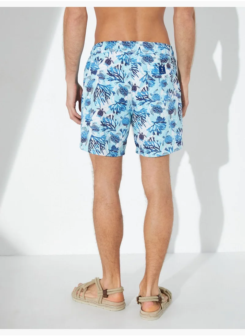 كوتون Drawstring Pocket Detail Swim Shorts