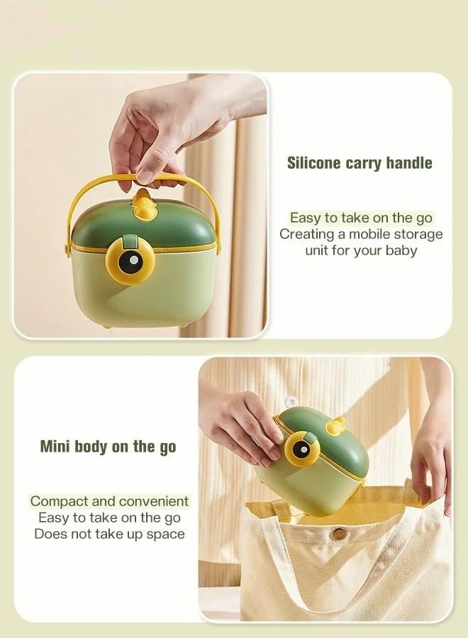 ميكسد عبوات توزيع حليب الأطفال المحمولة للسفر، قطعتان صغيرتان وكبيرتان، لتخزين الحلوى والفاكهة والوجبات الخفيفة مع مغرفة ومقياس مرئي، خالية من مادة BPA - Image 5