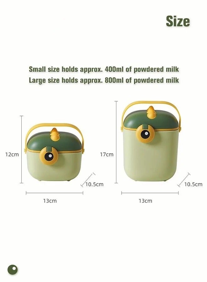 ميكسد عبوات توزيع حليب الأطفال المحمولة للسفر، قطعتان صغيرتان وكبيرتان، لتخزين الحلوى والفاكهة والوجبات الخفيفة مع مغرفة ومقياس مرئي، خالية من مادة BPA - Image 3