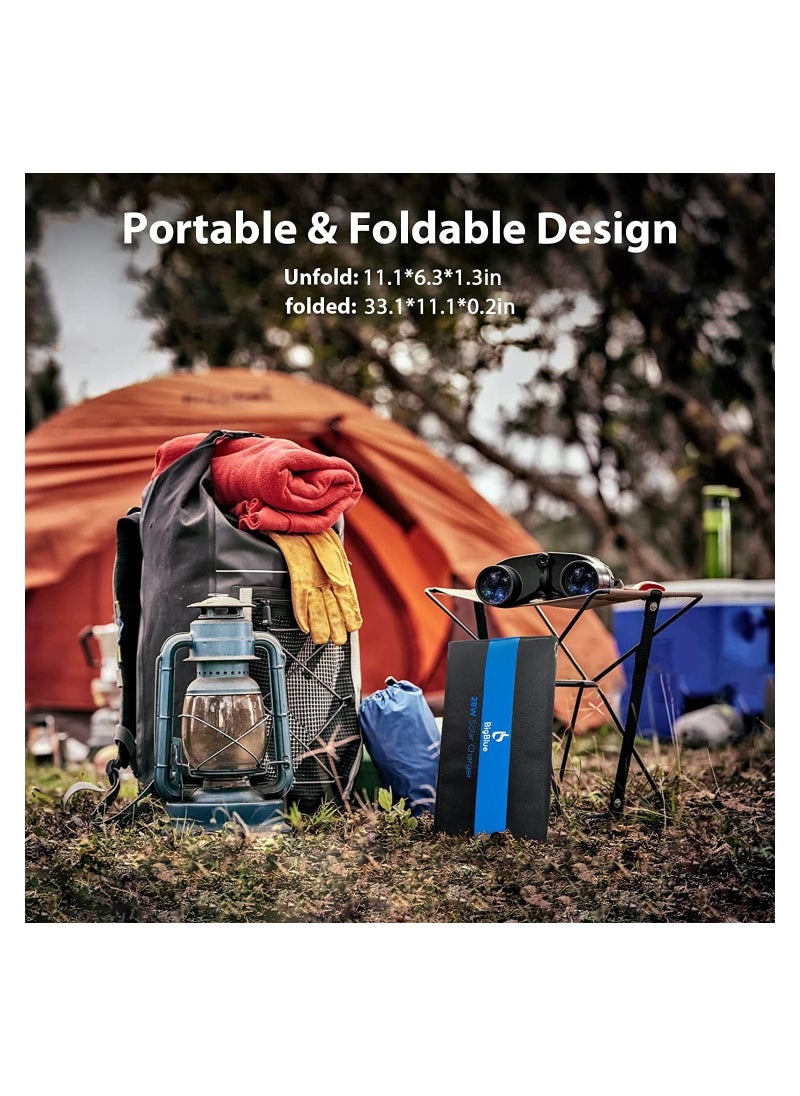 Generic 3 USB Ports 28W Solar Charger(5V/4.8A Max), Portable SunPower Solar Panel for Camping, IPX4 Waterproof, Compatible with iPhone 11/XS/XS Max/XR/X/8/7, iPad, Samsung Galaxy LG etc.  - Image 3