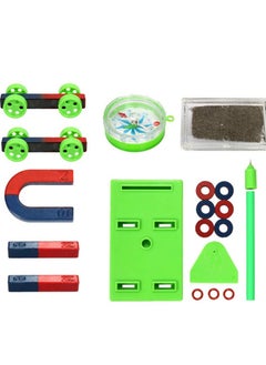 Y&D Labs Junior Science Magnetism Set for Experiment, Physics Magnets Kit, Experiment Tool, Suitable Education Student Intelligence Development (Green)  - Image 1