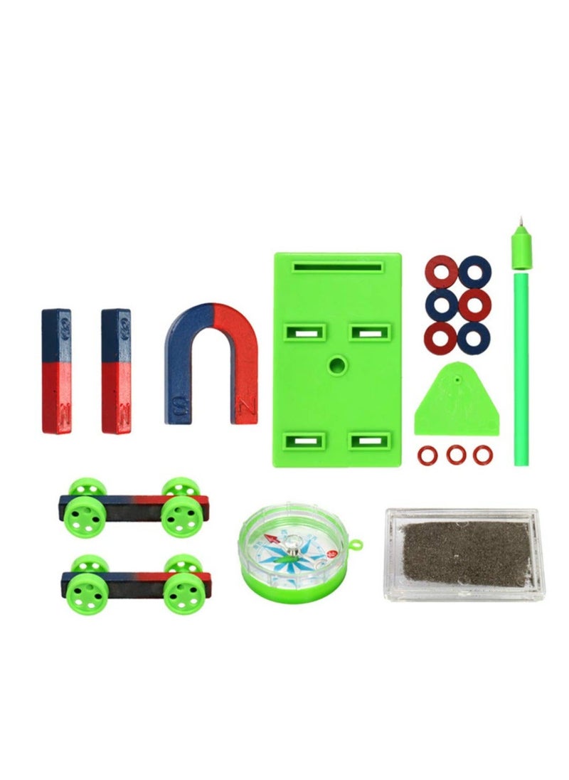 Y&D - Labs Junior Science Magnetism Set for Experiment, Physics Magnets Kit, Experiment Tool, Suitable Education Student Intelligence Development (Green) - Image 1