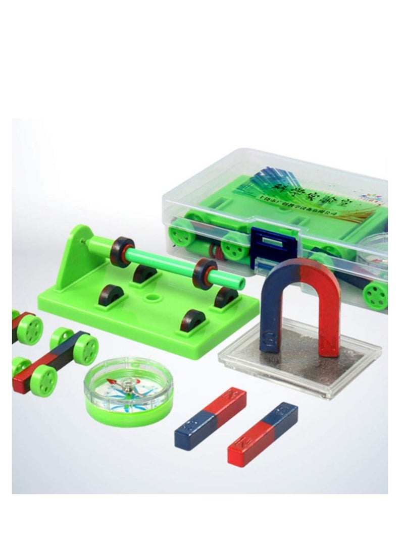 Y&D - Labs Junior Science Magnetism Set for Experiment, Physics Magnets Kit, Experiment Tool, Suitable Education Student Intelligence Development (Green) - Image 1