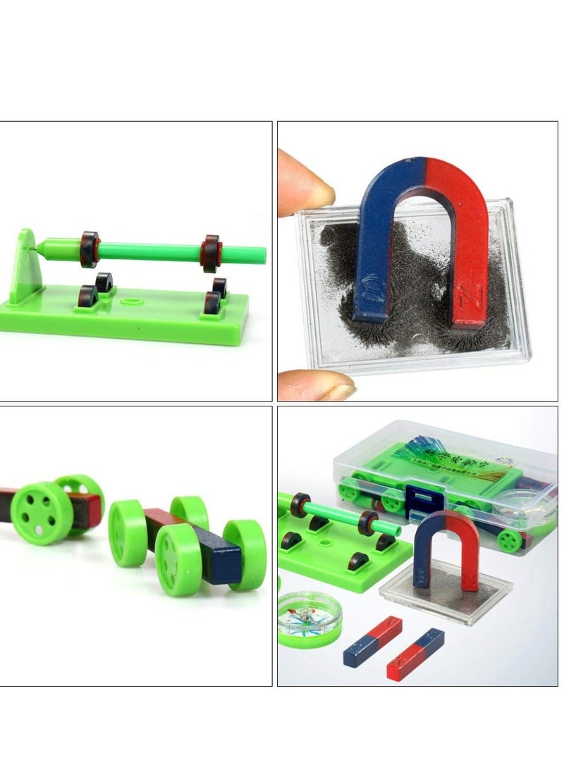 Y&D - Labs Junior Science Magnetism Set for Experiment, Physics Magnets Kit, Experiment Tool, Suitable Education Student Intelligence Development (Green) - Image 1
