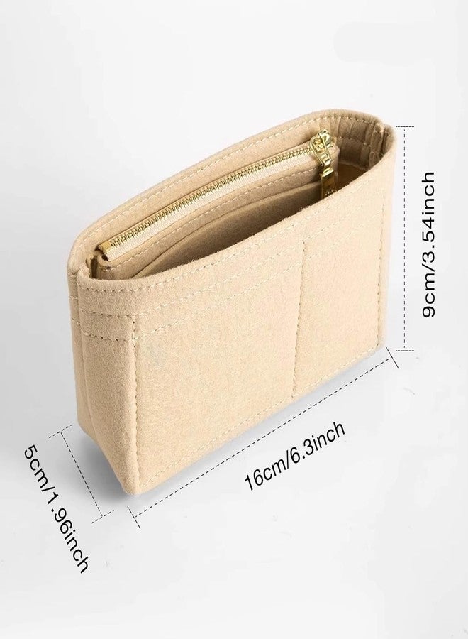 Umiup Felt Mini Purse Organizer Insert for Longchamp Small Tote Bag, Ultimate Mini Bag Storage & Finishing Inner Bag Liner for a Chic Handbags Insert Organizer Fit Small Size(1.97 * 6.5 * 3.15in) - Image 2