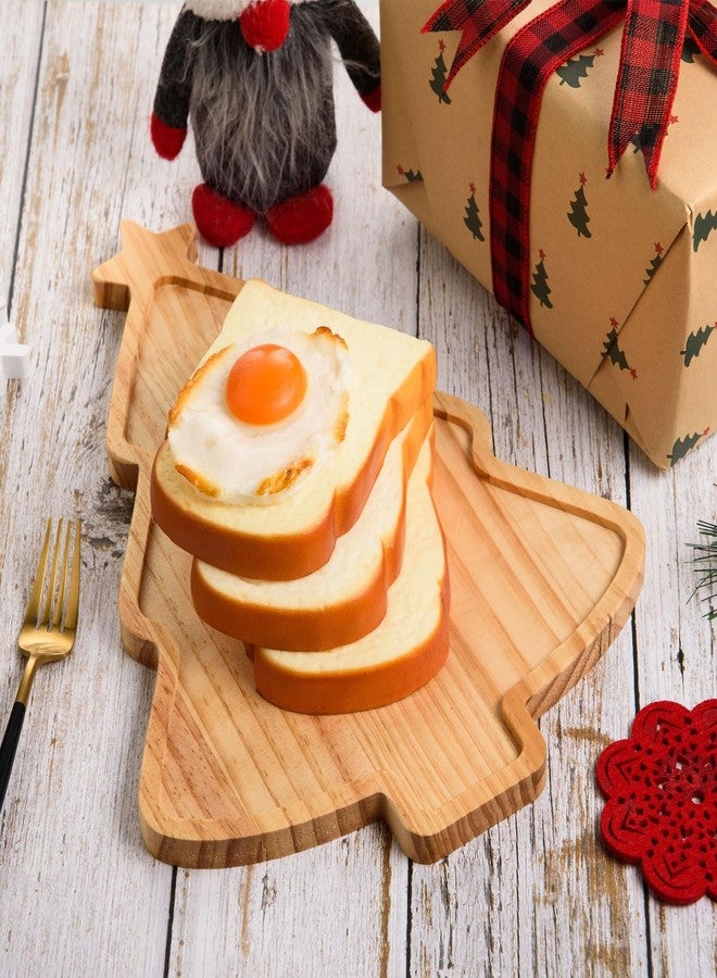 FOBSME Christmas Tree Shape Wooden Serving Tray - Wooden Charcuterie Board for Xmas Holiday Housewarming Supply, 15.04x11.22x0.59 - Image 3