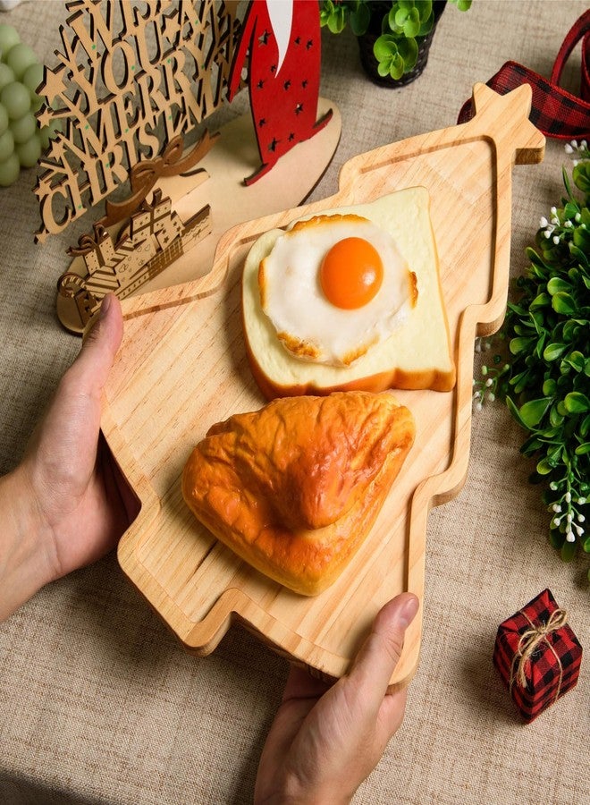 FOBSME Christmas Tree Shape Wooden Serving Tray - Wooden Charcuterie Board for Xmas Holiday Housewarming Supply, 15.04x11.22x0.59 - Image 4