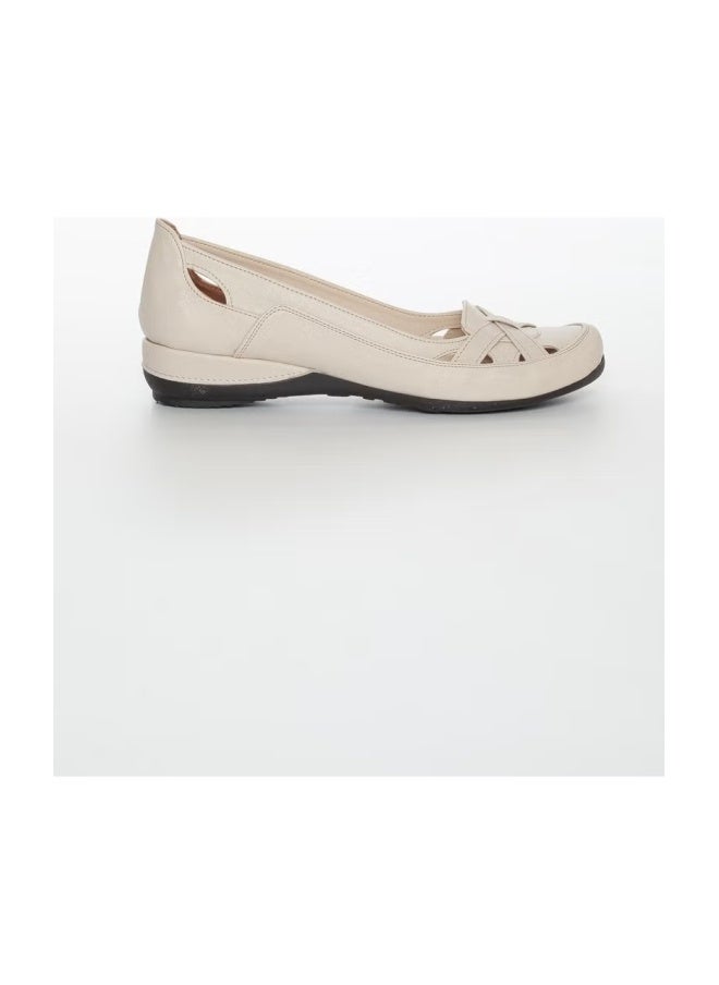 Slices Shoes Cage Model Beige Women's Ballerinas - Image 1