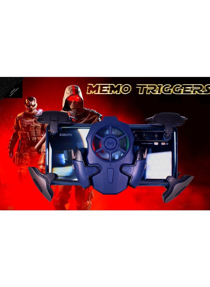 Memo MEMO AK07 Mobile phone Cooling Fan and Controller Fire button key trigger joystick For Mobile  - Image 2