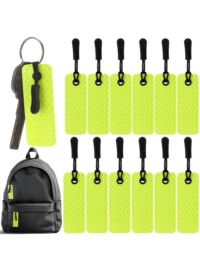 Cindeer 12 Pcs Reflective Tags Reflective Zipper Pulls Safety Reflector Tags Visible Reflective Keychain For Kids Adults Backpack Jacket Dog Collar Key Chain Bags Purses Strollers (Lanyard)  - Image 1