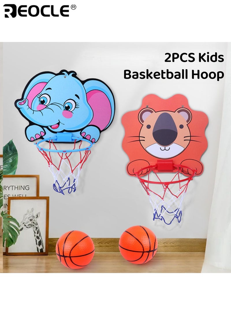 REOCLE Kid's Adjustable Height Basketball Hoop Indoor and Outdoor Mini Basketball Net Game Sports Setup Includes Ball and Pump Easy to Assemble ldeal Gift for Birthdays Children's Day - Image 1