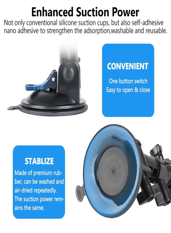 HSU Car Suction Cup Mount for GoPro/Insta 360/DJI Osmo Action Camera, Car Window Holder with 1/4-20 Ball Joint Thread, Perfect for Boats Vehicle Windshield & Window - Image 5