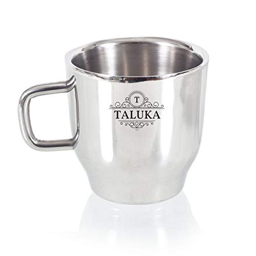 Taluka Taluka Stainless Steel Mirror Finish Insulated Double Wall Coffee and Tea Mug Cup 100 ml Hotel Home Restaurant Silver  - Image 1
