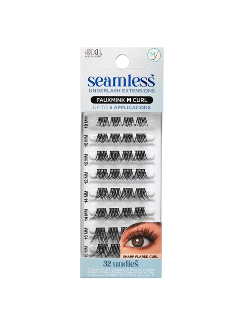 Ardell Seamless Underlash Lash Extensions Kit  DIY Lash Clusters Eyelash Extension Kit FauxMink M Curl Up To 5 Applications  32 Count 1Pack