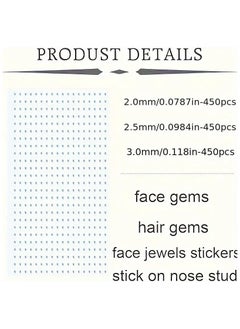 LANGMANNI 1350pcs Fake Nose Ring Set - 2mm, 2.5mm, 3mm Non-Piercing Stick-On Nose Pins & Face Gems by GDGDSY  - Image 3