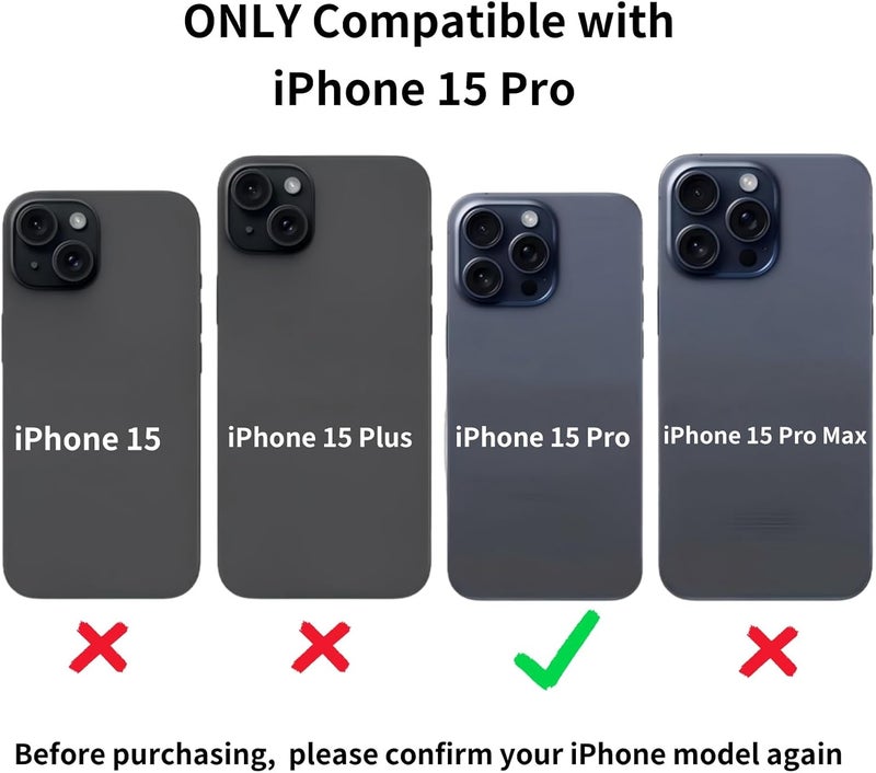 ZVB 15 Pro Back Glass Replacement for iPhone 15 Pro Back Glass (6.1 Inches) with Pre-Installed Plate + Camera Frame + Lens + Reparing Tools (Blue Titanium) - Image 2