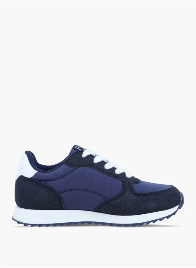جاب Boys' Panelled Sneakers with Lace-Up Closure