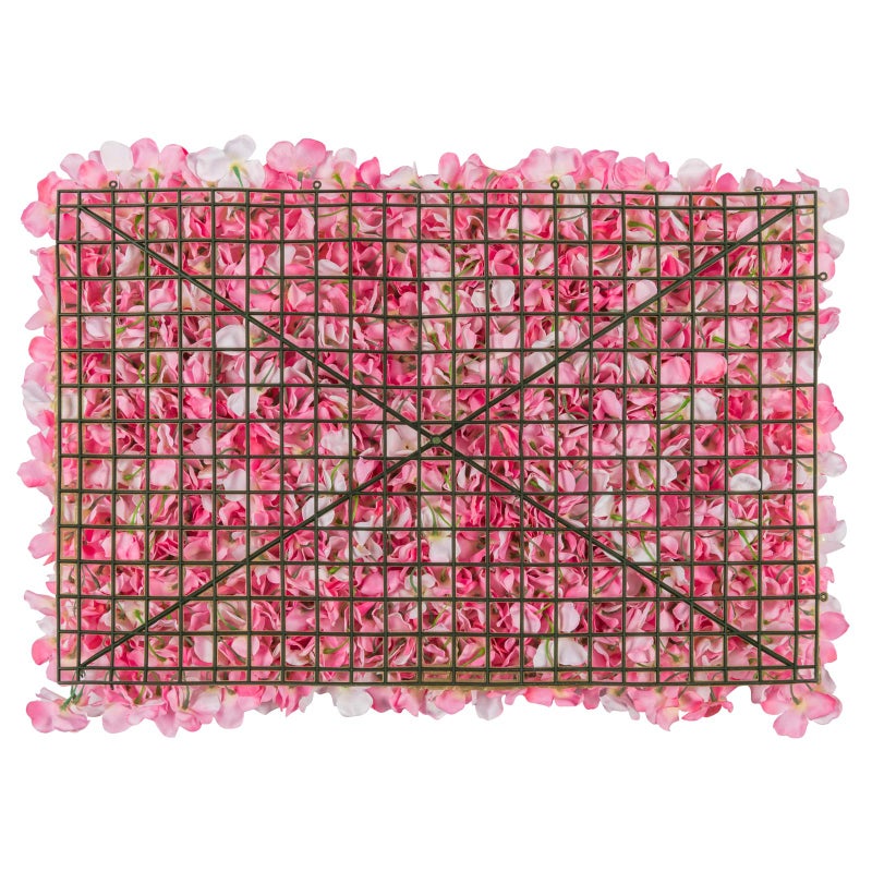 U'Artlines Flower Wall Panel Set, U'Artliens Artificial Wall Flower Backdrop 24x16 Inch 3D Silk Hydrangea Rose Floral Panel for Photo Background Home Party Wedding Backdrop Decoration (2pcs, Pink) - Image 5