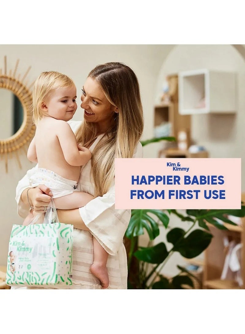 Kim & Kimmy KimandKimmy Little Clouds Comfort Tape Style Diapers Size 3, Secure Fit 6-12 kg - 60 Pieces, Leak Protection - Image 4