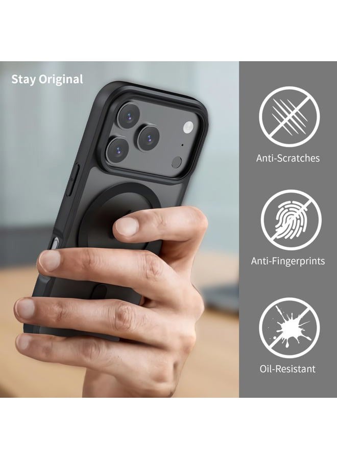 edaiser Magnetic Case for iPhone 17 Pro Max, Anti-Yellowing Transparent Black | MagSafe Compatible | Hybrid Clear Back Cover - Image 3