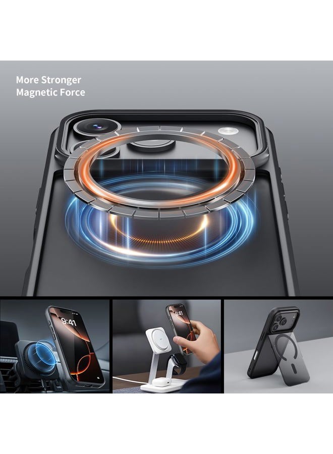 edaiser Magnetic Case for iPhone 17 Pro Max, Anti-Yellowing Transparent Black | MagSafe Compatible | Hybrid Clear Back Cover - Image 2