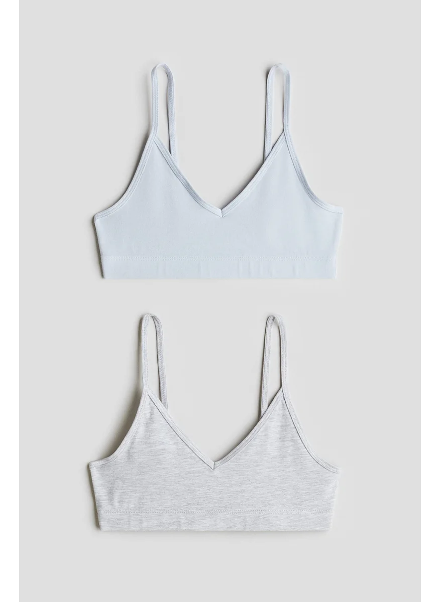 H&M 2-Pack V-Neck Crop Tops