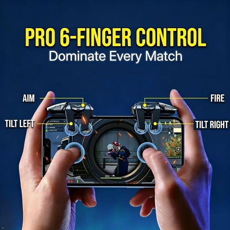 مشغلات PUBG Mobile 13 في 1 كومبو، 4 مشغلات ألعاب للهاتف المحمول لألعاب PUBG/Fortnite/Call of Duty/Rules of Survival، مشغل التصويب والإطلاق لهواتف iPhone وAndroid (فتاة) - Image 3