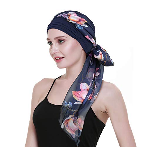 FocusCare Feminine Headwear for Chemo Alopecia Ladies Turbantes Scarves Caps Scalp Headcover Sleep Hats - Image 1