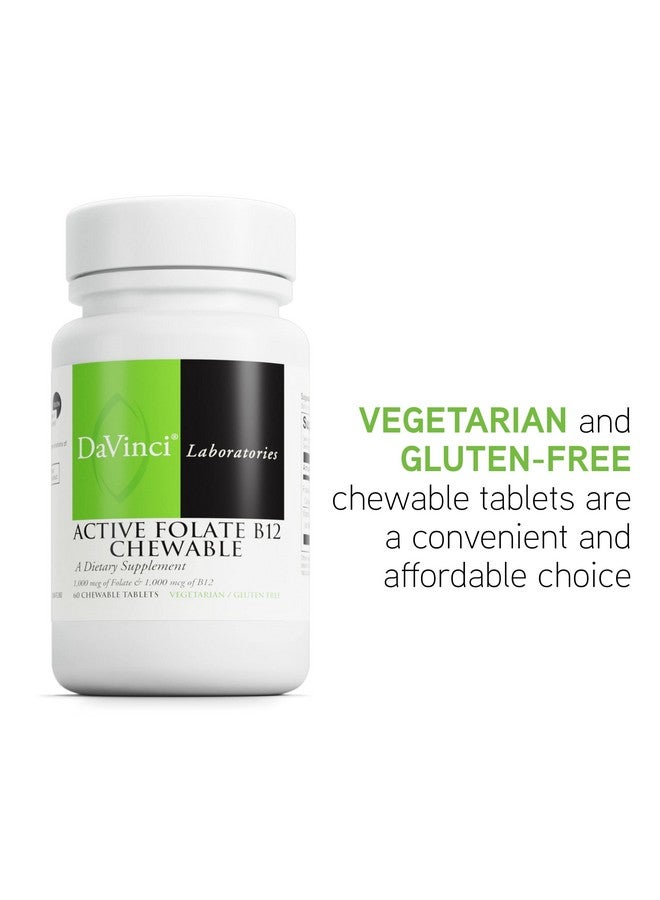 DAVINCI Labs Active Folate B12 Chewable - Dietary Supplement to Support Heart Health, Healthy Nerves, Immune Function and Energy Production* - with Folate and Vitamin B12-60 Chewable Tablets - Image 5