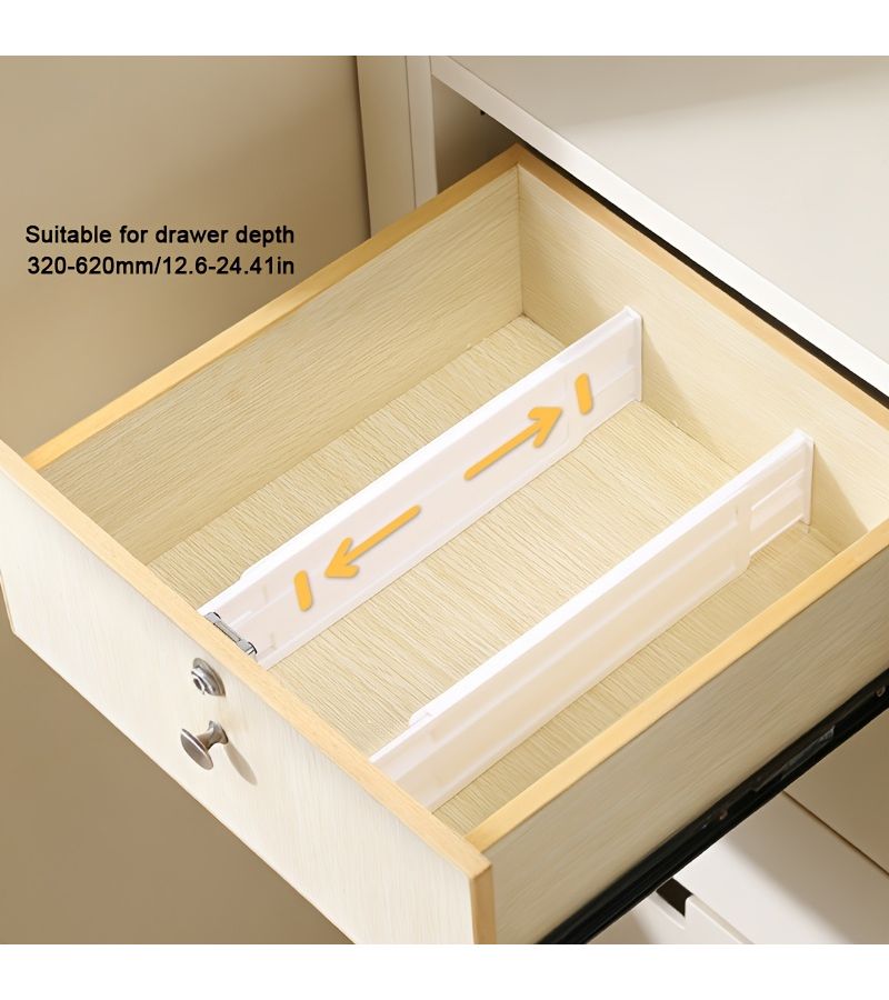 1pc Retractable Drawer Divider No Drilling Adjustable Organizer Expandable - Image 2