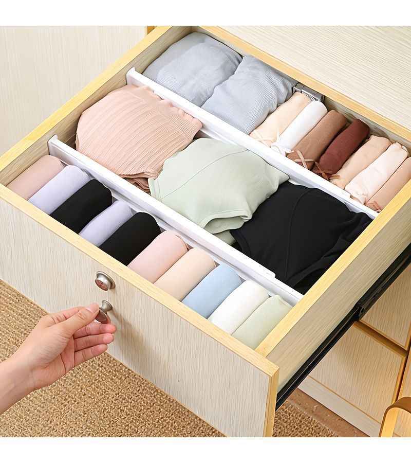 1pc Retractable Drawer Divider No Drilling Adjustable Organizer Expandable - Image 3