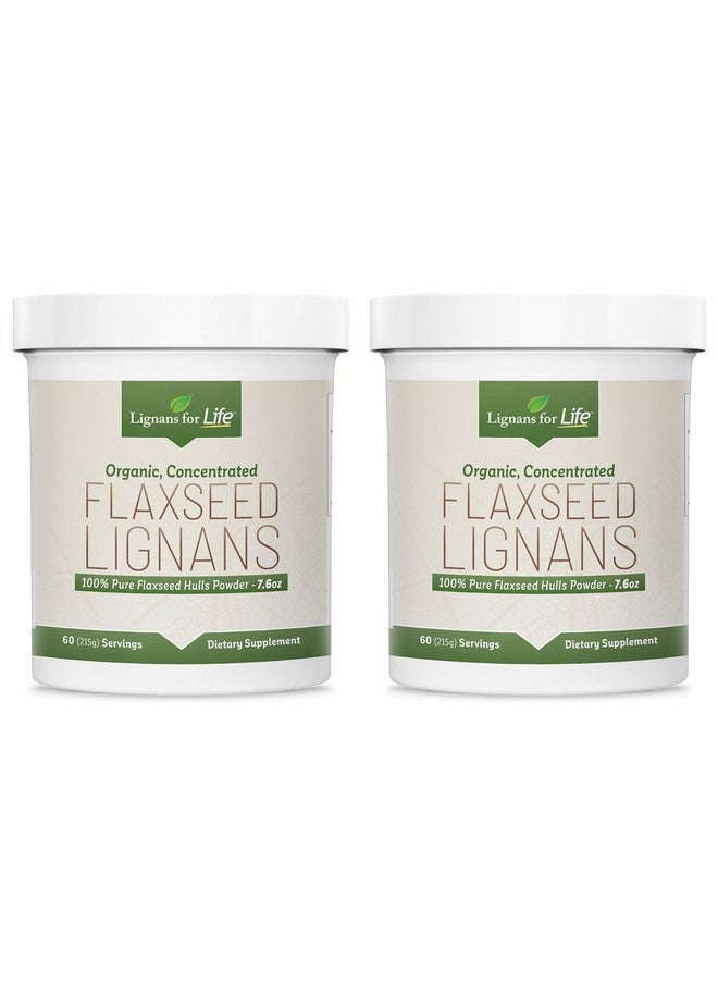 Lignans For Life - Lignans for Life - Natural Bulk Ground Flaxseed Powder - Omega 3 & 6 Fatty Acids Filled High Fiber Antioxidants - Support Healthy Heart & Hair, Healthy Immune System - 60 Servings 80mg per tab, 2 Pack - Image 1