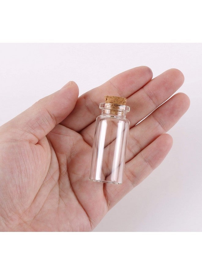 MaxMau 10ml Small Glass Bottles with Cork Stoppers,pack of 100 Vials Tiny Jars for DIY Art Crafts Projects Store Wishing Bottles Message Wedding Favors Gift - Image 2