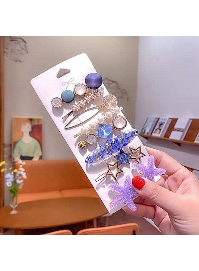 CHRONEX 8 Piece Korean Style Pearl Metal Hair clips, Plastic Pearl Barrettes Hairpin Hair Clip, Hair Claw, Synthentic Hair Extension for Womens & Girls - Image 2