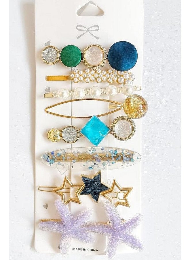 CHRONEX 8 Piece Korean Style Pearl Metal Hair clips, Plastic Pearl Barrettes Hairpin Hair Clip, Hair Claw, Synthentic Hair Extension for Womens & Girls - Image 5