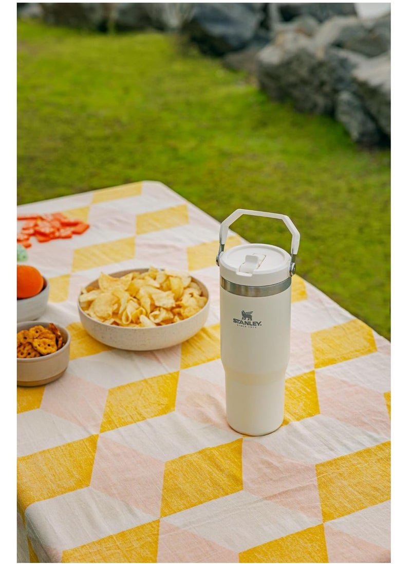 Stanley - Stanley IceFlow Stainless Steel Tumbler - Vacuum Insulated Water Bottle for Home, Office or Car Reusable Cup with Straw Leak Resistant Flip Cold for 12 Hours or Iced for 2 Days, White, 30OZ - Image 1