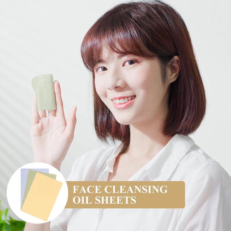 300 Pieces Mixed Style Facial Oil Absorbing Sheets Face Blotting Paper for Makeup Removal and Skin Care Use Random Style - Image 4