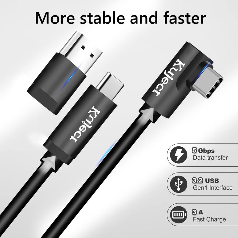 Kuject Compatible for Quest 2 Link Cable 20FT, VR Headset Cable for Quest 2 / Quest 1, USB 3.0 Type C to C High Speed Data Transfer Charging Cord for Gaming PC & USB C Chargers - Image 3