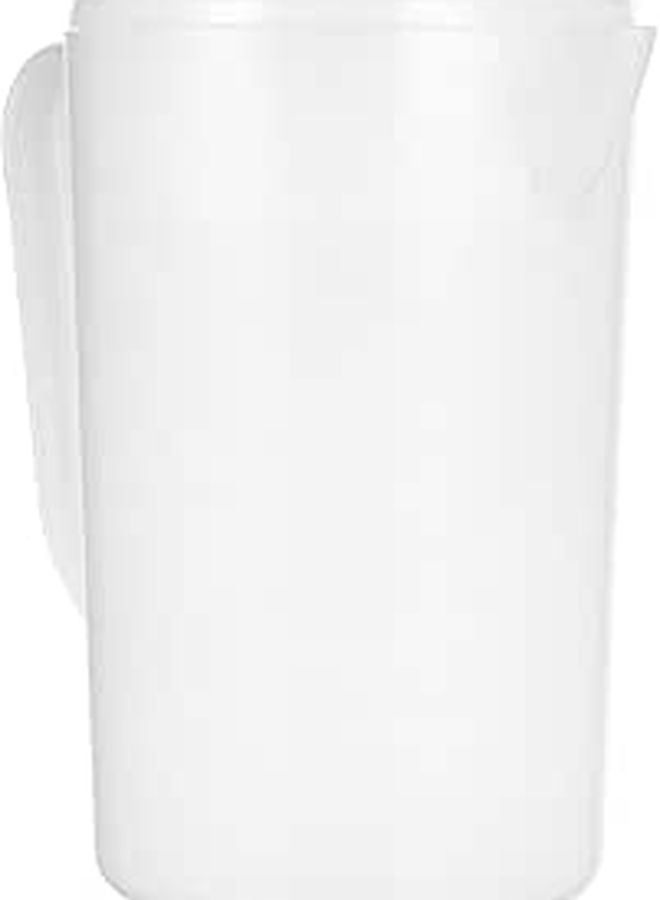 White 2.5L Water Pitcher With Lid For Cold Beverages Juice Iced Tea Home Refrigerator Use - Image 1
