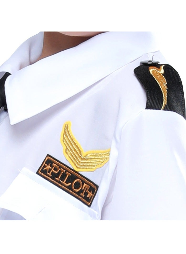 Dress Up Pilot Costume for Kids - Airline Captain Uniform - Career Day Dress Up for Children