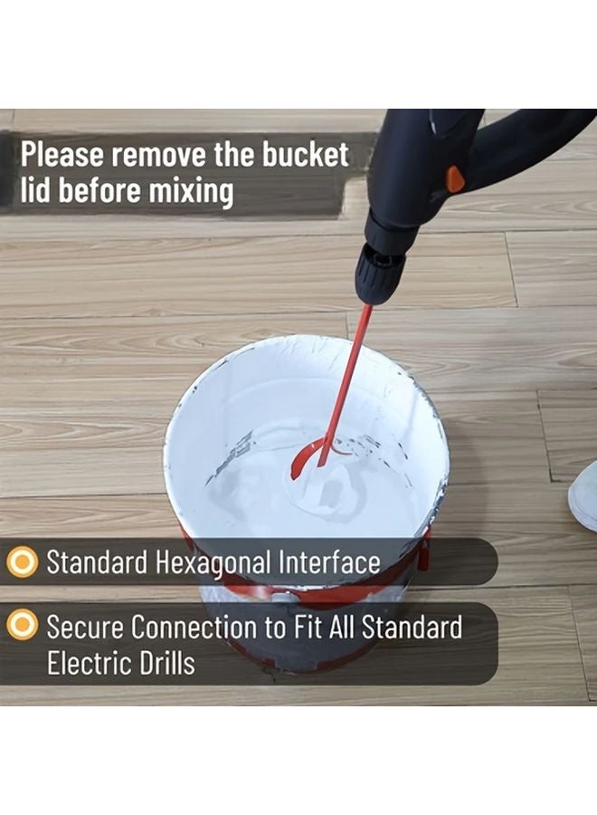 Red Manual Paint Mixer Attachment Ergonomic Handle For Paint Grout Epoxy Resin - Image 5