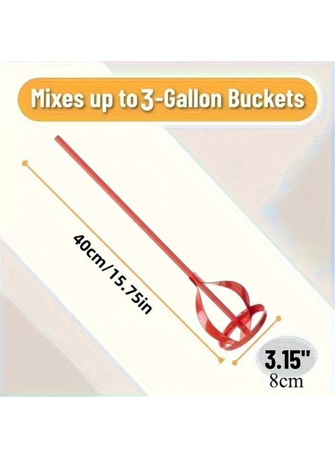 Red Manual Paint Mixer Attachment Ergonomic Handle For Paint Grout Epoxy Resin - Image 3