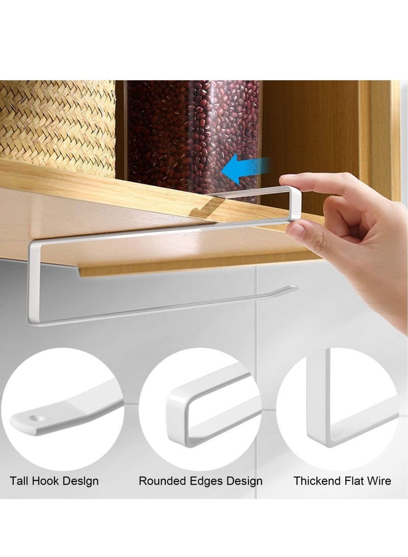 Kitchen Roll Holder Under Cabinet, 2Pcs Paper Towel Countertop, Self-Adhesive Wall Mounted Rack, Holders for Bathroom, Washroom, Toilet, - Image 4