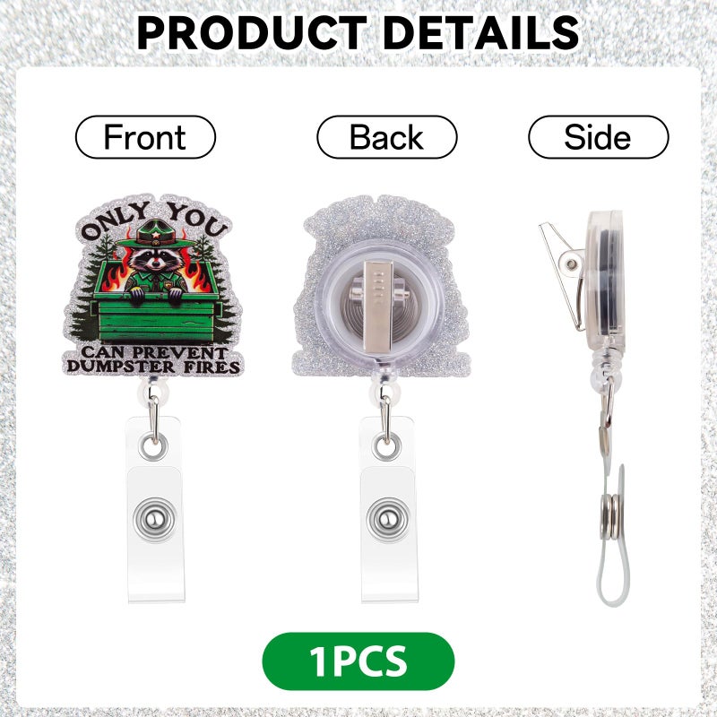 Kimoli Funny Dumpster Fire Nurse Badge Reel, Cute Nursing Badge Reel Retractable Healthcare Id Card Holder with Clip for Medical Assistant Worker Doctor Teacher Nurse Gifts - Image 4