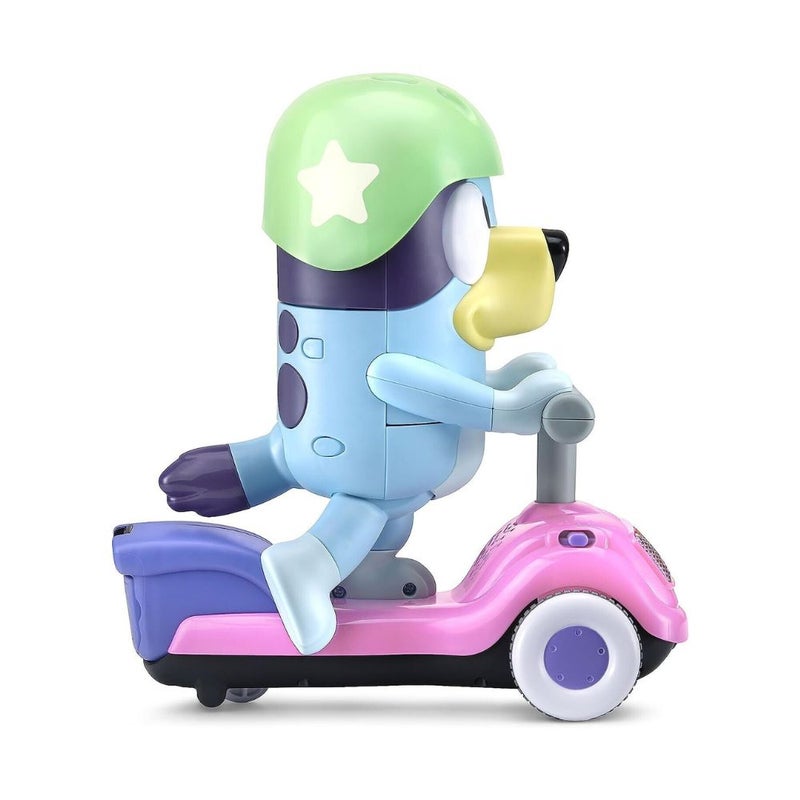 VTech Bluey Scooter Time Bluey (Blue) | | Grab your helmet—it’s time to play and explore with Scooter Time Bluey | Interactive Toddler Toy with Music, Sounds and Phrases from the TV show, Educational Learning | Ideal Gift for Kids 3, 4, 5 + Years - Image 4