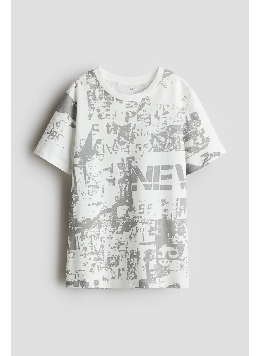اتش اند ام Printed Cotton T-Shirt