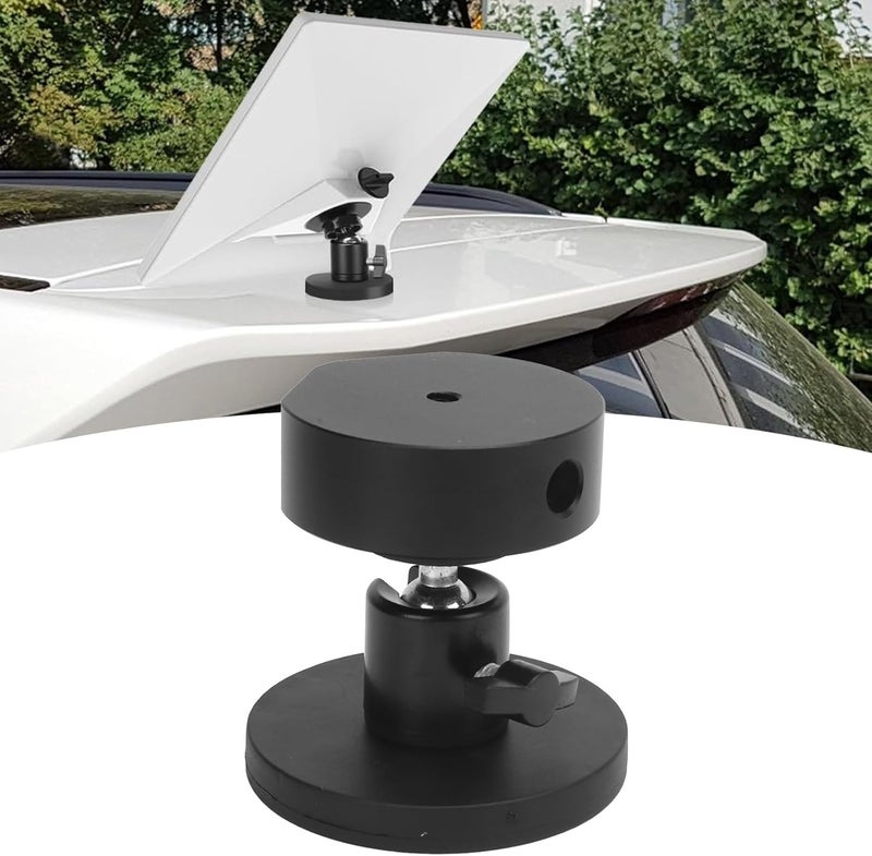 Satellite Magnetic Car Mount Magnetic Roof Rack Mount Aluminum Alloy Wind Proof 66lbs Strong Load Bearing for Iron Surfaces Car RV Trailer Campervan Yacht with Protective Rubber - Image 3