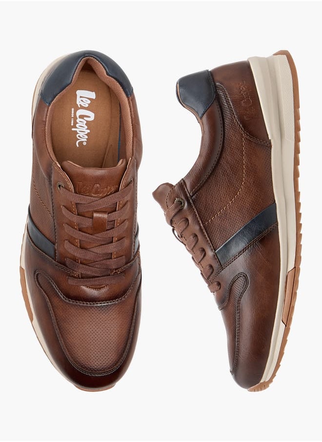 Lee Cooper - Men's Panelled Lace-Up Sneakers - Image 1