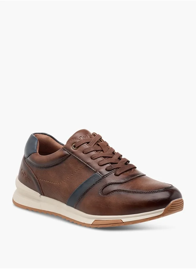 لي كوبر Men's Panelled Lace-Up Sneakers