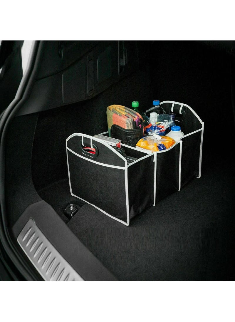 SYOSI - Car Boot Organiser, Foldable Non-slip Tidy Bag with Multi Compartments, Large Capacity Trunk Organizer with Carrying Handle for Car Suv, Jeep, Sedan - Image 1